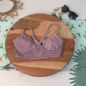 NWT light purple crochet band bikini TOP-SHADE&SHORE